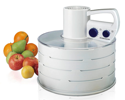 ROMMELSBACHER Dörrautomat DA 750-4 Dörretagen no plastmasas sēnēm, augļiem, dārzeņiem, garšaugiem un citiem, jaudas izvēle 3 līmeņos, 12 stundu taimeris, pārkaršanas aizsardzība, 700 vati, balts