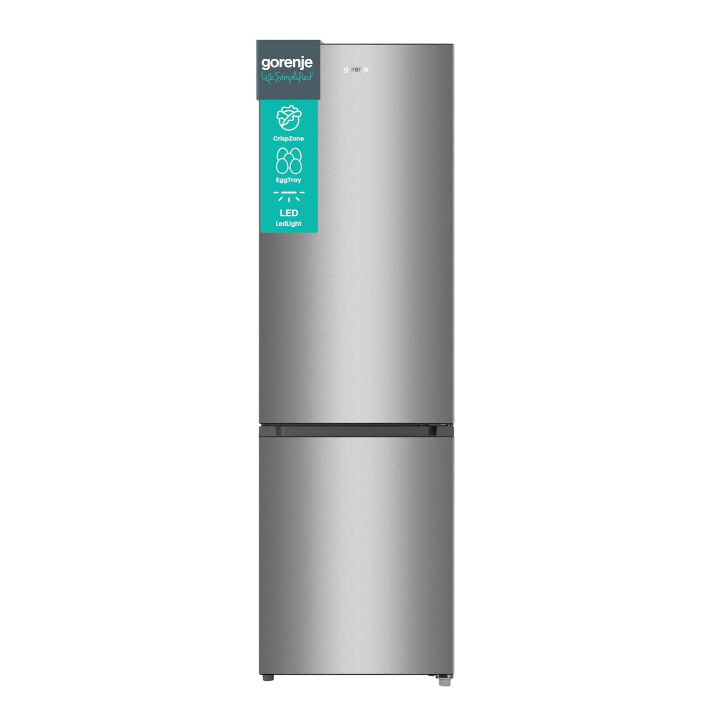 Gorenje RK 4182 PS4 ledusskapis ar saldētavu, 180 cm, 198 l dzesēšana, 66 l saldēšana, dārzeņu nodalījums, 39 dB, LED apgaismojums, HxPxD: 180 x 55 x 55,7 cm, pelēks