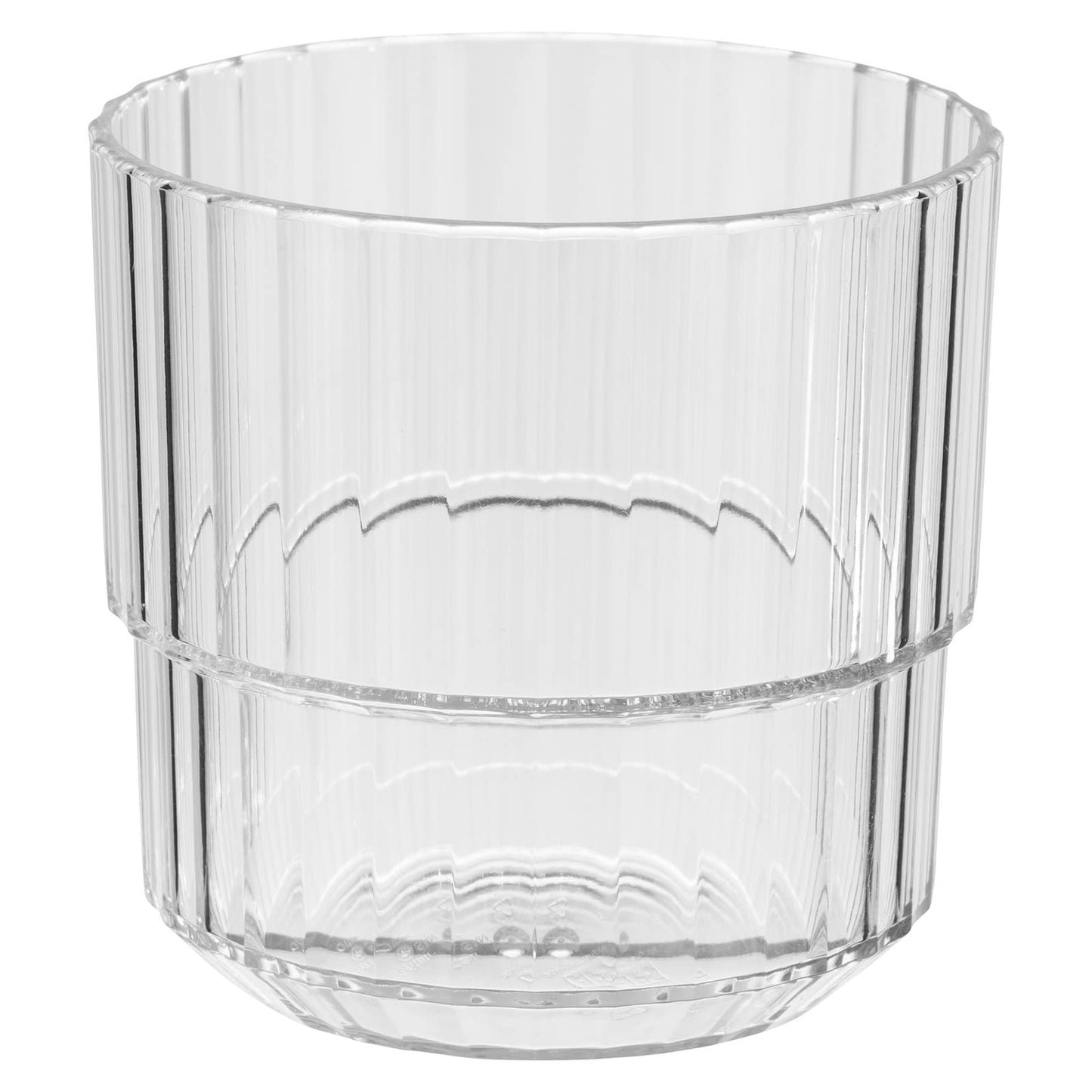 Tritāna plastmasas glāze APS 10561 -LINEA- 0,22 Liter, BPA nesatur, kraujama, triecienizturīga, atkārtoti lietojama un mazgājama trauku mazgājamā mašīnā, 220 ml, crystal clear