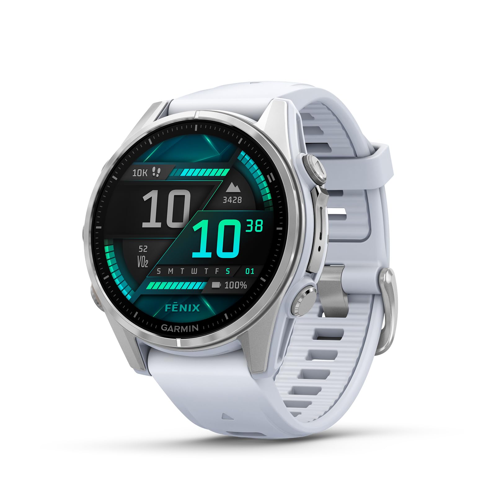 Garmin fēnix 8 43 mm - augstas kvalitātes multisporta viedpulkstenis ar 1,3" AMOLED displeju, TOPO kartēm, 80+ sporta lietotnēm.