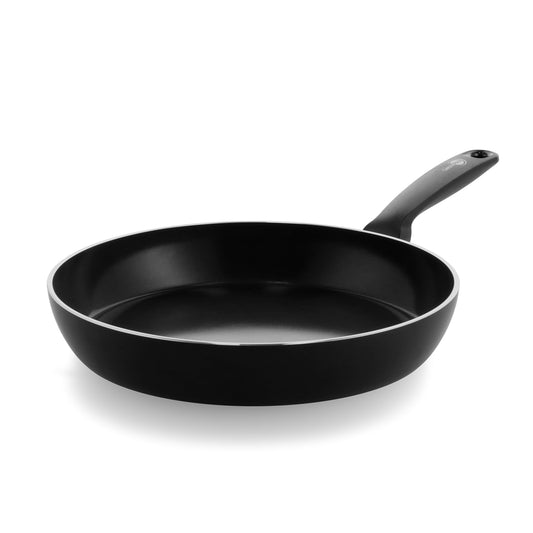 GreenPan Torino 30 cm ceramic frying pan - PFAS-free, induction compatible, oven safe to 160°C, dishwasher safe, black