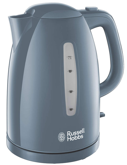 Russell Hobbs 21274 Textures elektriskā tējkanna - ātrās vārīšanas funkcija, 1,7 litri, pelēka, perfekts snīpis