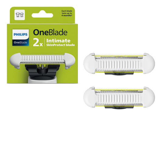 Philips OneBlade QP229/50 Skin Protect rezerves asmens, OneBlade elektriskajiem skuvekļiem un trimmeriem, izturīga nerūsējošā tērauda, griešana un skūšana ar papildu ādas aizsardzību, 2 gab.