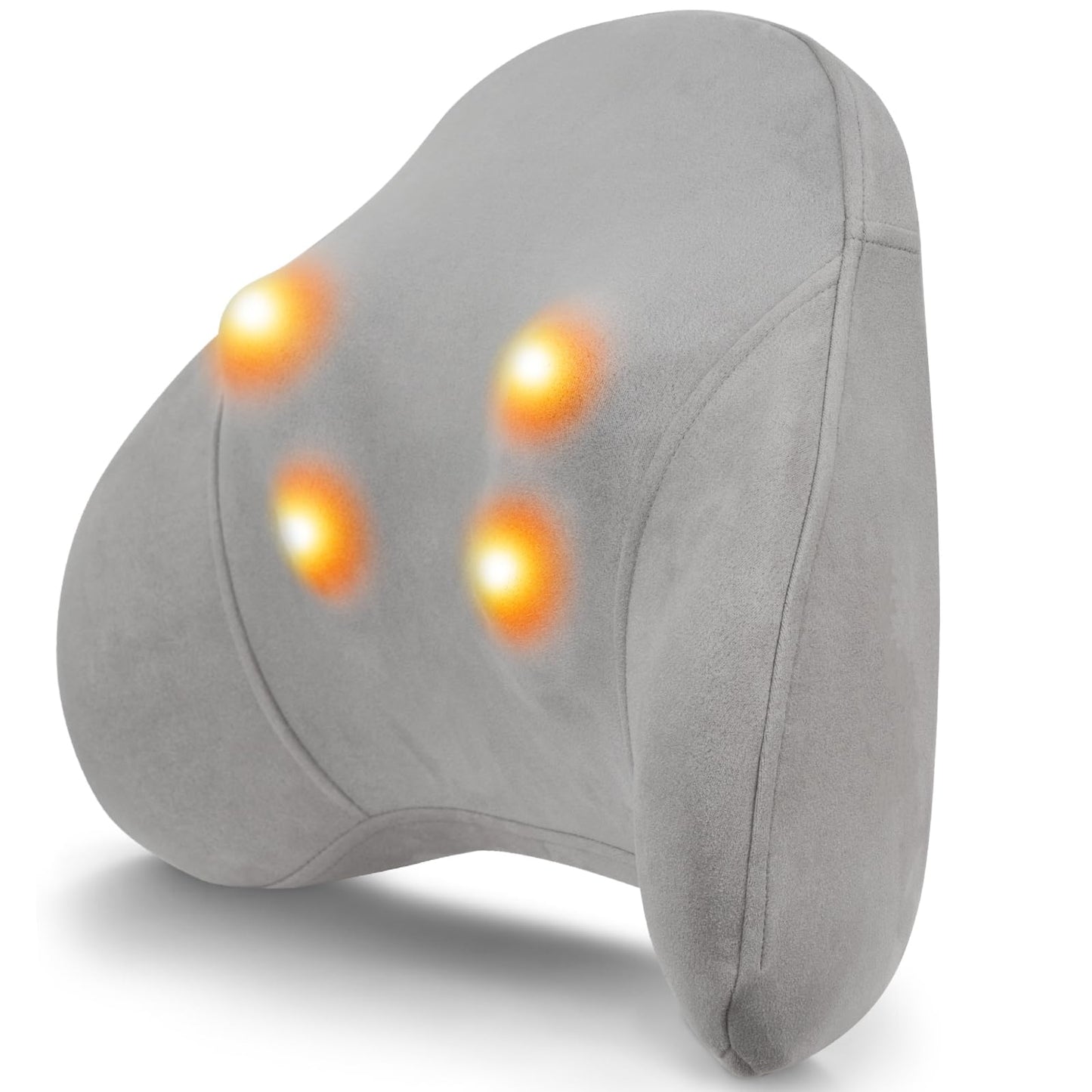 BIBIRE Shiatsu masāžas spilvens ar sildīšanu, portatīvs kakla un muguras masieris, muskuļu atslābināšanai kaklam, pleciem, mugurai, vēderam un kājām, lietošanai mājās, birojā un automašīnā