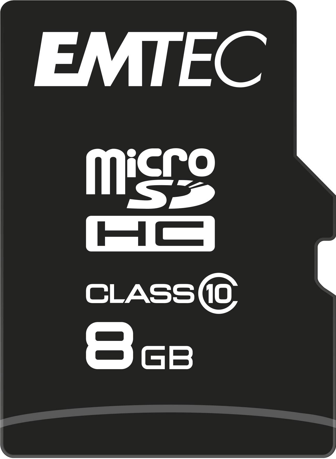 Emtec Classic microSD atmiņas karte 8GB, Class10, iekļaujot SD adapteri