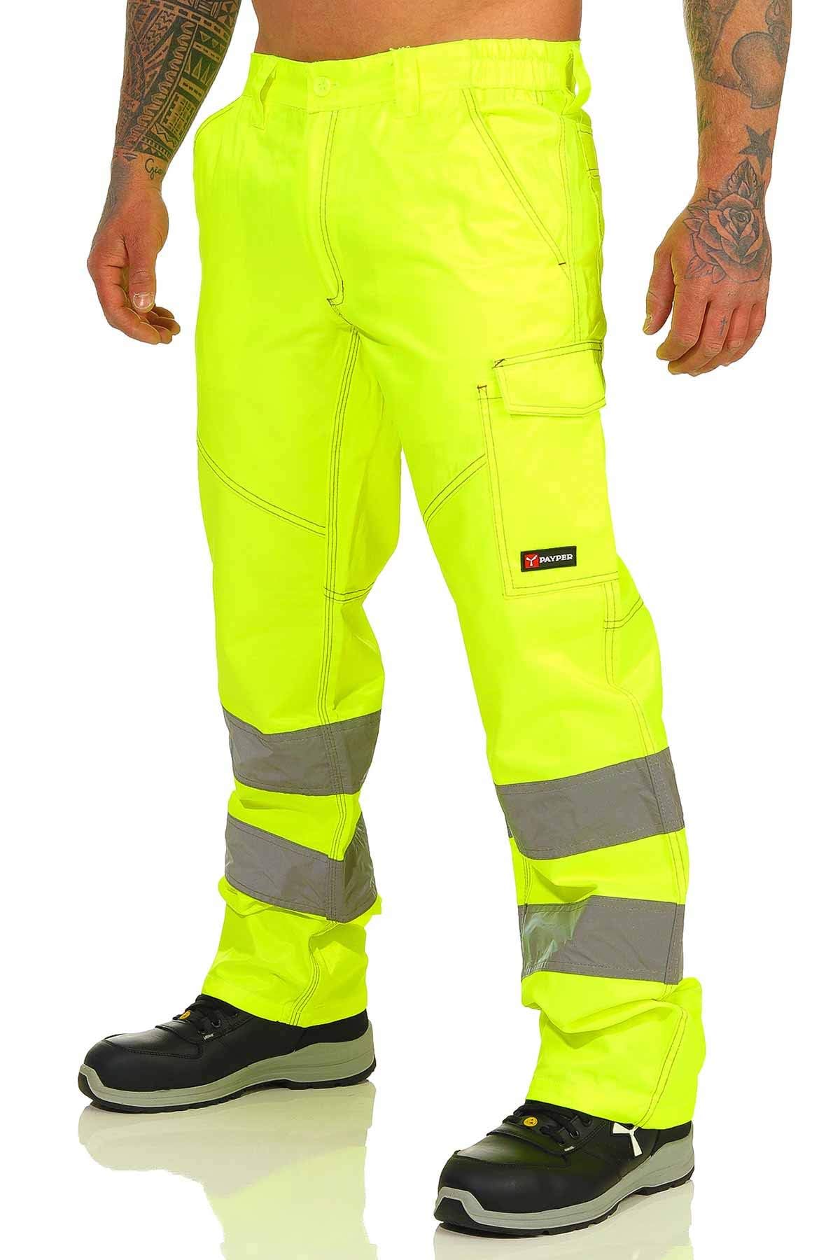 Brīdinājuma darba bikses Mivaro, garās augstas redzamības bikses, EN ISO 20471 2. klase, dzeltenas, izmērs L (52-54)