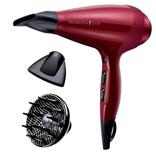 Remington matu fēns Profi Ionu Zīds (2400W, 140km/h, 3 stila uzgaļi, bagātināts ar zīda proteīnu un keramiku, jonu ģenerators, ilgmūžīgs AC motors ar turbofunkciju un auksto režīmu) AC9096