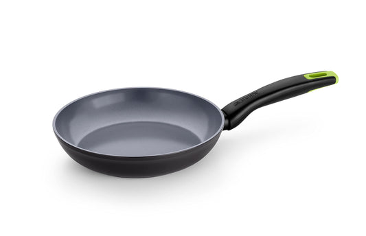 MONIX Eco Nature | 22 cm frying pan, recycled aluminum, reinforced non-stick ceramic, suitable for all stove types including induction.