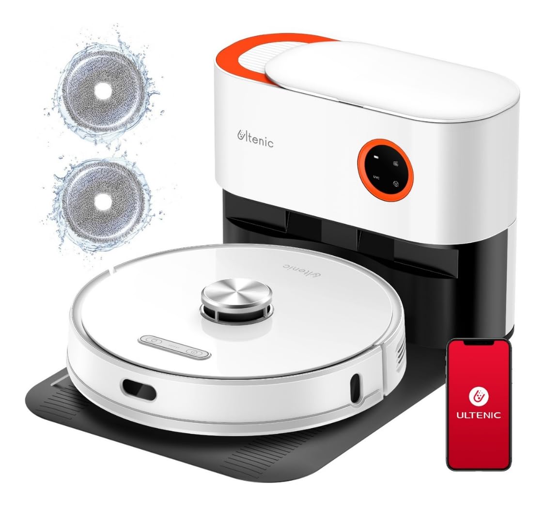 Ultenic T10 Pro putekļsūcējs - 4000 Pa, LiDAR navigācija, UV gaisma, 220 min darbības laiks, APP/Alexa kontrole.