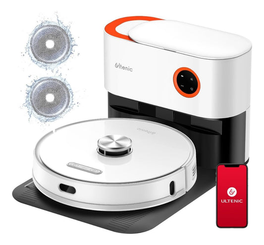 Ultenic T10 Pro putekļsūcējs - 4000 Pa, LiDAR navigācija, UV gaisma, 220 min darbības laiks, APP/Alexa kontrole.
