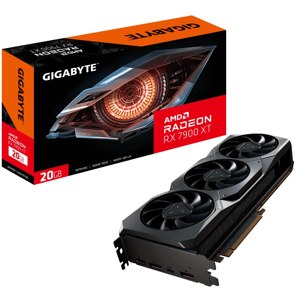 Gigabyte Radeon RX 7900 XT 20GB GDDR6 - High-performance graphics card with advanced cooling and ray tracing support.