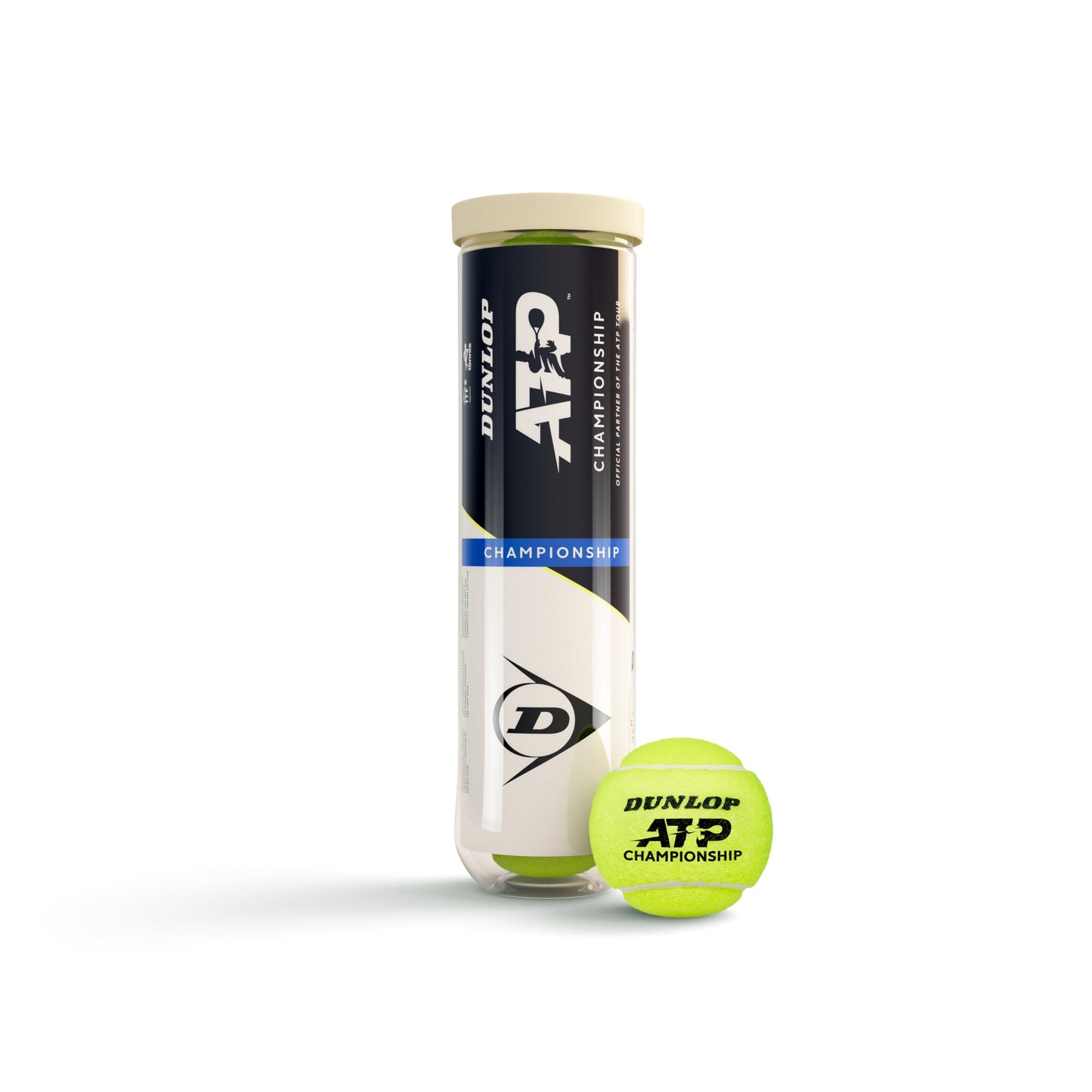 Tenisa bumbiņas Dunlop Unisex D Tb ATP Championship 4Pet, dzeltenas, One Size