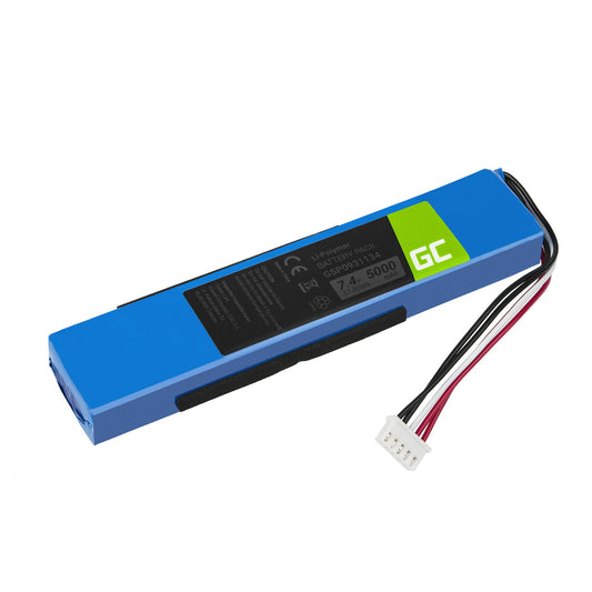 Zaļā šūna ® GSP0931134 zīmola akumulators, akumulators bezvadu Bluetooth skaļruņiem JBL Xtreme 1 / JBL Xtreme I, 5000 mAh, 7.4 V, litija-polimēra šūnas