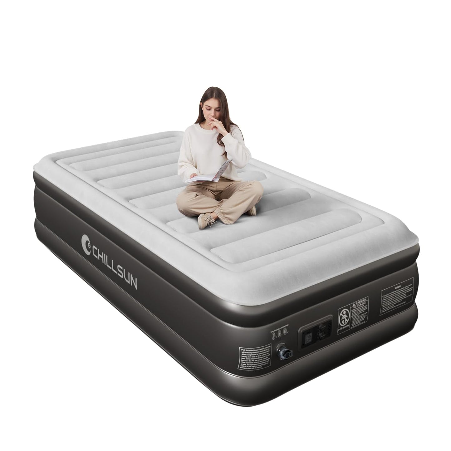 Piepūšamā gulta INTEX Queen Essential Rest 2 personām, 152×203×46 cm, ar iebūvētu elektrisko pumpi