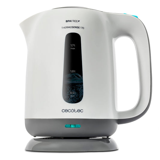 Cecotec ThermoSense 170 - 1.7L capacity, BPA-free, removable limescale filter, double safety system.