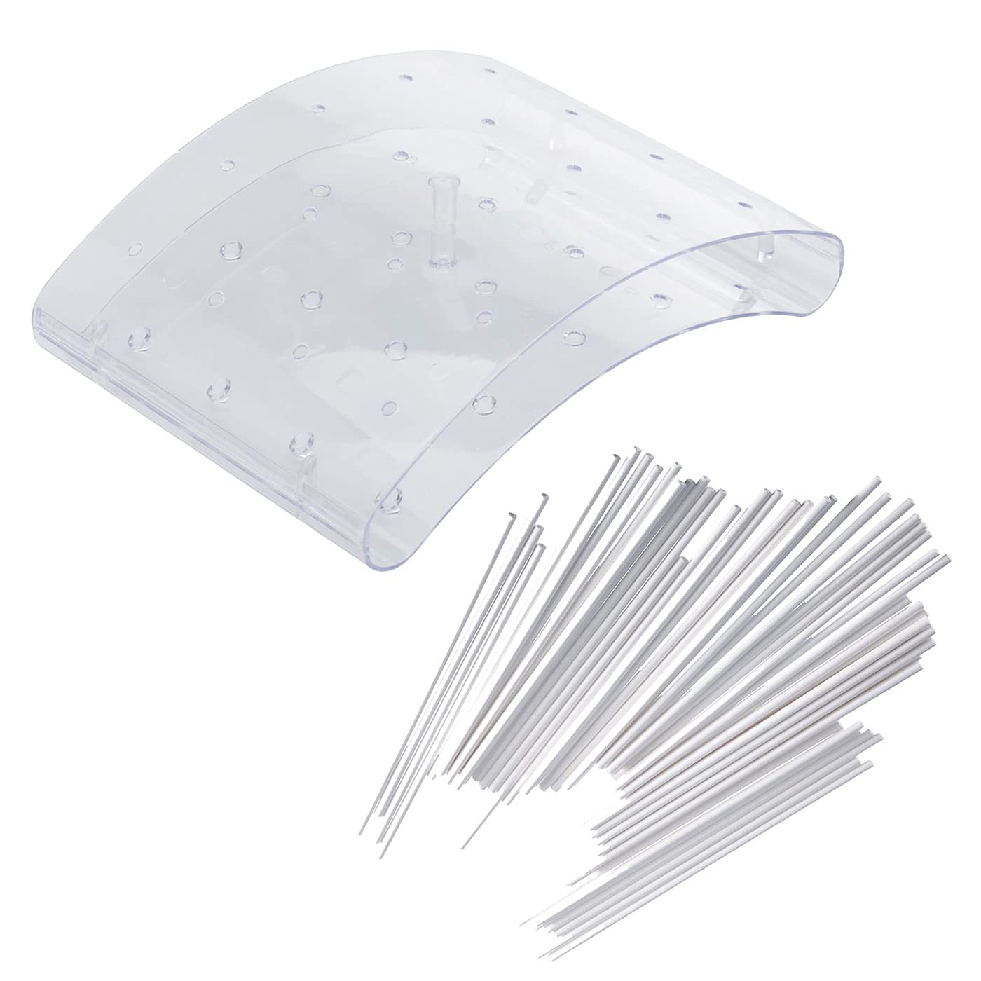 Cake pop komplekts Westmark 302522E6, statīvs un 48 papīra kociņi, 15 cm, plastmasa/papīrs, caurspīdīgs/balts