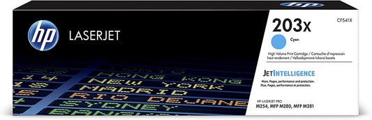 HP 203X (CF541X) - oriģinālais zils toneris ar lielu ietilpību HP LaserJet Pro M254, XL, augstas kvalitātes drukāšanai.