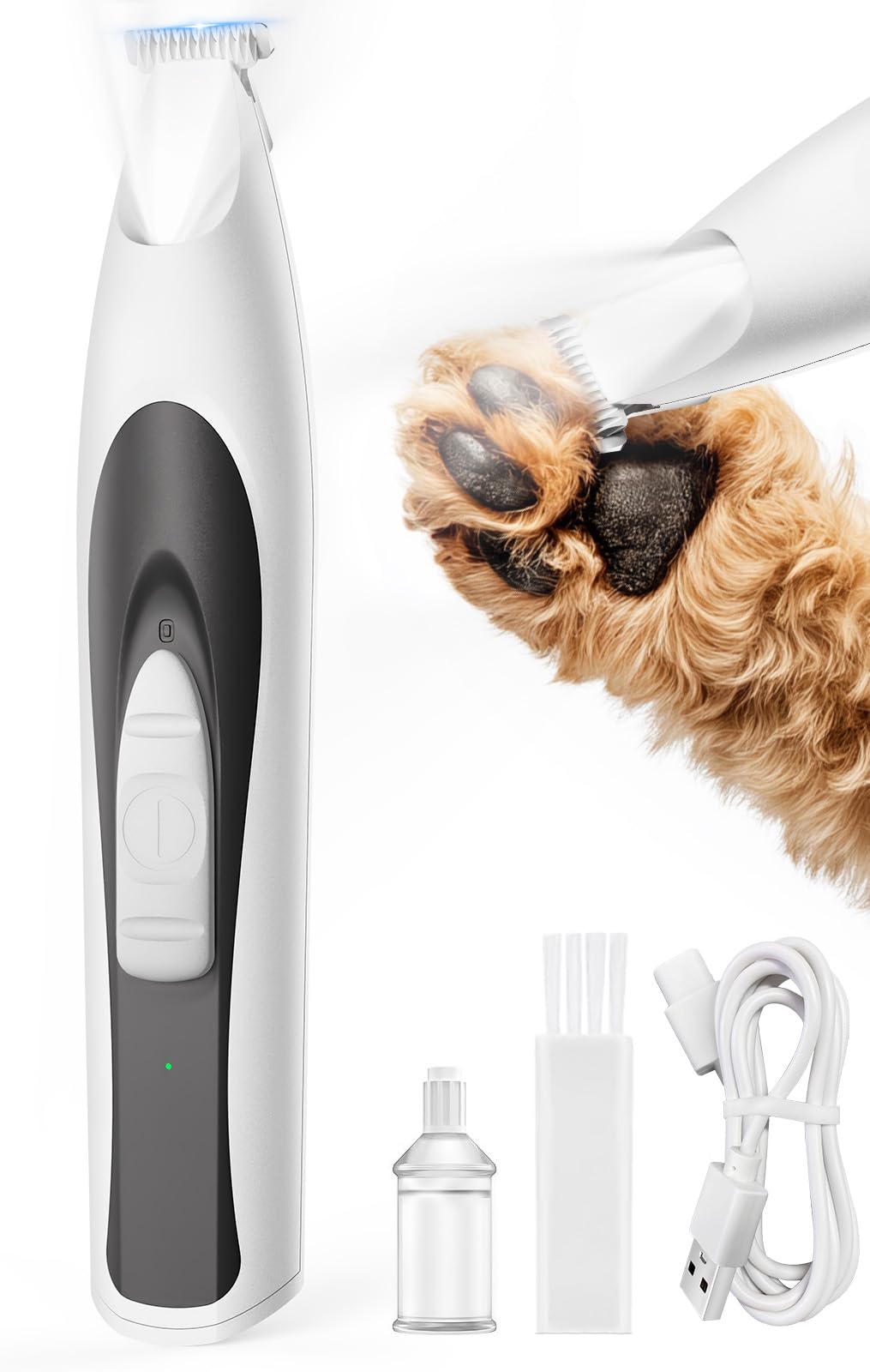 Suņu un kaķu ķepu trimmeris oneisall ar LED gaismu, ķepu apmatojuma trimmeris