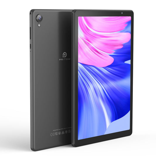 19. PRITOM 10 collu Android 12 planšetdators, 2GB RAM, 32GB ROM, 6000Mah, paplašināms līdz 512GB, 6000Mah, Quad Core procesors, 10 collu planšetdators, Android planšetdatori HD IPS ekrāns, kamera, Wi-Fi, Bluetooth, planšetdators PC