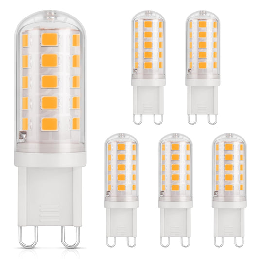 DiCUNO G9 LED spuldze, silti balta 2700K, 3W aizstāj 30W, 410lm, 6 gab. iepakojums