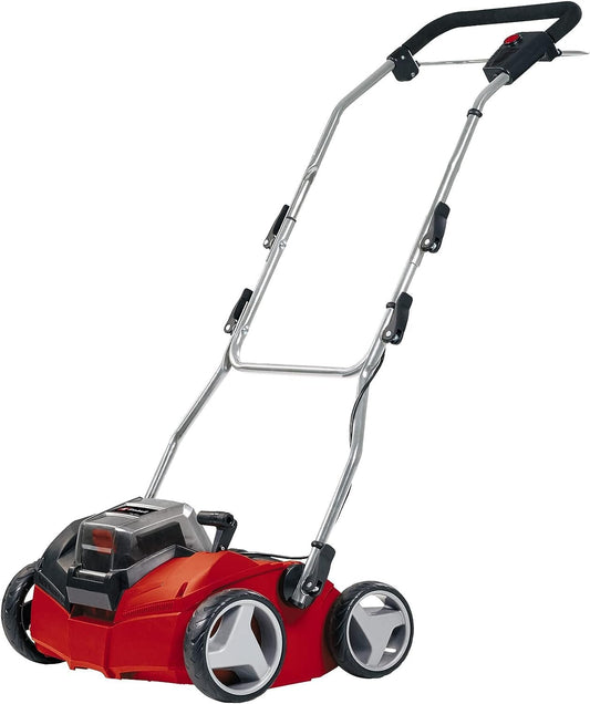 Einhell akumulatora skarifikators-aerators GE-SC 35/1 Li Power X-Change 2X 18V 35 cm darba platums līdz 9 mm darba dziļums Brushless bez akumulatoriem un lādētājiem