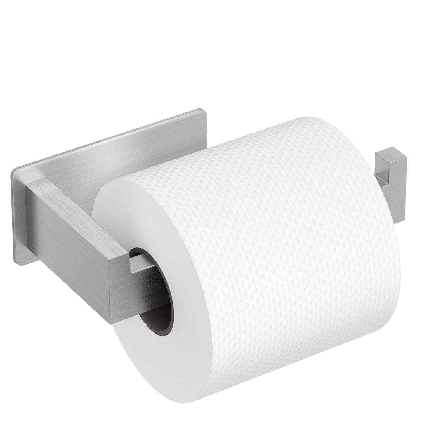 Tualetes papīra turētājs bez urbšanas Auxmir, pašlīmējošs nerūsējošā tērauda WC ruļļu turētājs, sudraba krāsā