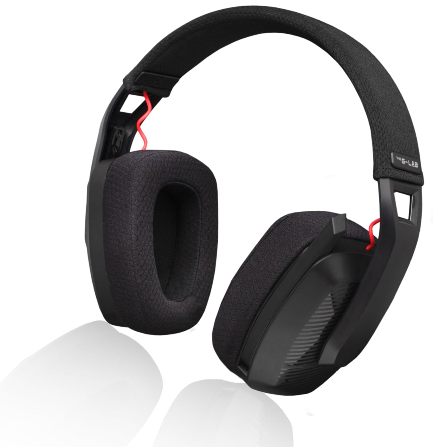 Bezvadu spēļu austiņas THE G-LAB Korp Platinium – uzlādējamas, PC/PS4/PS5, Bluetooth / 2,4 GHz, augstas kvalitātes stereo skaņa, stabils savienojums, jaunas