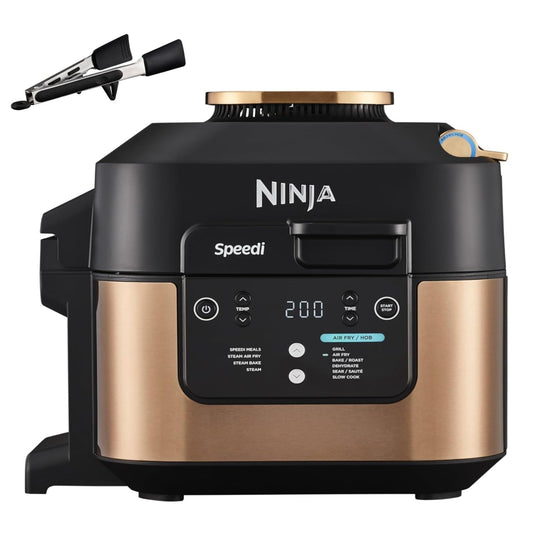Ninja Speedi Multivārītājs, 5,7L, 10-in-1 Multivārītājs, Gaisa friteze, Lēnā vārīšana, Grilēšana, Cepšana, Melns un varš ON400EUCP