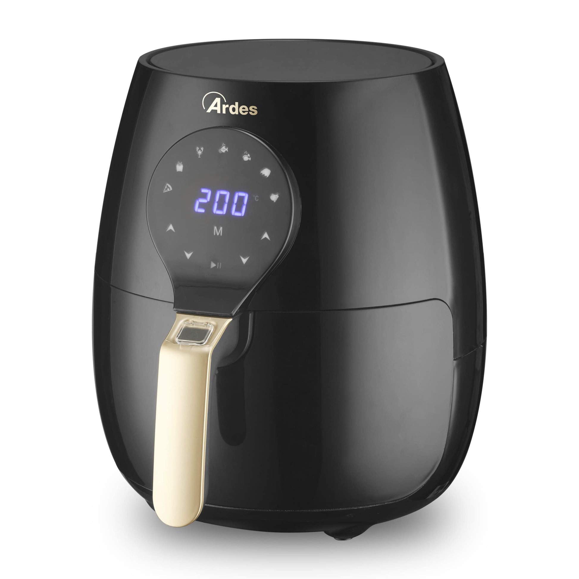 ARDES Eldorada Maxi AR1K33 - 5L air fryer with digital display, 60-min timer, max temp 200°C, black color.