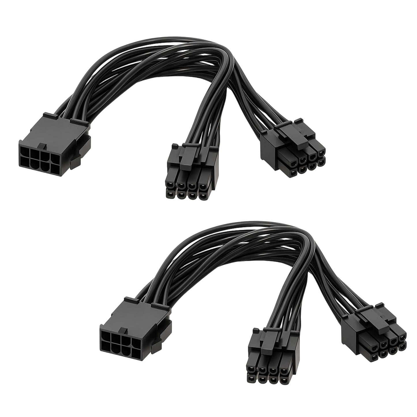 Grafikas kartes Y kabelis 2 gab. 8Pin uz 2x (2+6) Pin, PCIe sadalītājs 20 cm, 18AWG, barošanas kabelis PC, Bitcoin Mining, Gaming PC