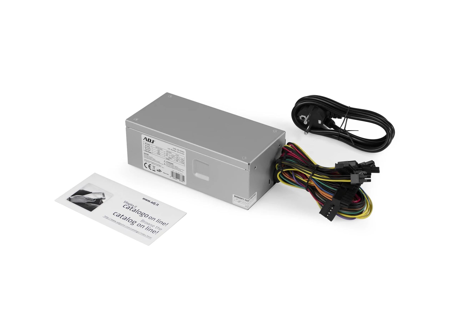 300 W TFX barošanas bloks - 3 x SATA, 20 + 4PIN, PCI6, 2PIN, 8 cm ventilators, 12 cm kabelis