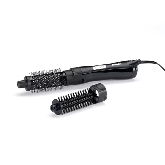 BaByliss Shape & Smooth siltā gaisa suka – jaudīga 800W fēna suka, 30mm un 20mm uzgaļi, aukstā gaisa funkcija, ātra žāvēšana un stils, ideāli piemērota īsiem matiem, melna, AS82E