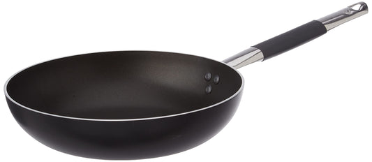 Pentole Agnelli Alblack panna - 28 cm, 3 mm bieza alumīnija, indukcijas pamatne, apaļš nerūsējošā tērauda rokturis, melna.