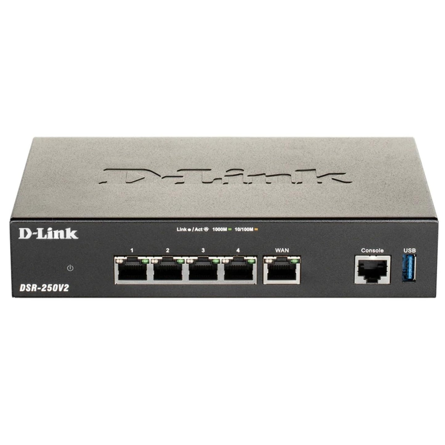 D-Link DSR-250V2 vienotais pakalpojumu VPN maršrutētājs (Gigabit Multi-WAN, rezerves, slodzes līdzsvarošana, IPSec/PPTP/L2TP/OpenVPN, dinamiskā tīmekļa satura filtrēšana, lietojumprogrammu kontrole, gūstekņu portāls)