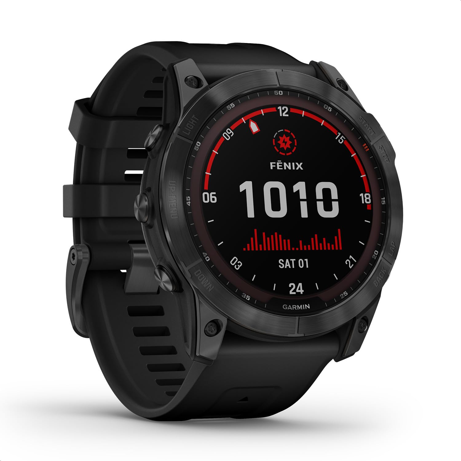 Garmin Fenix 7 Solar - GPS-multisporta viedpulkstenis ar krāsu displeju, TOPO kartēm, 60+ sporta lietotnēm, GarminMusic, GarminPay