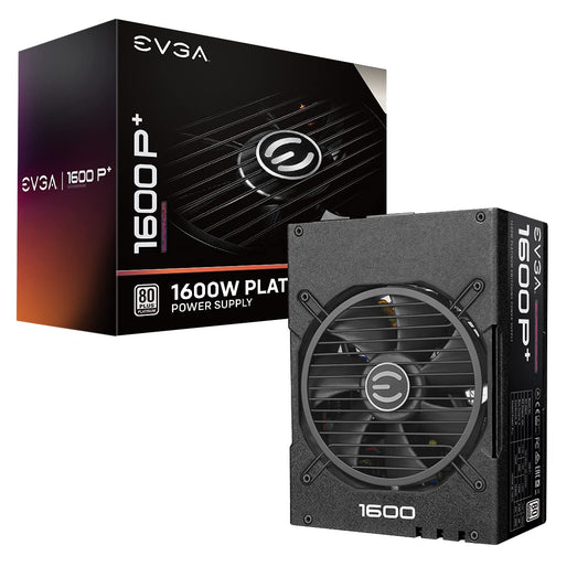 EVGA Supernova 1600 P+ Power Supply - 80 Plus Platinum, 1600W, fully modular, 10-year warranty, includes self-test tester.