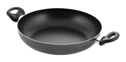 Home Maitre panna ar 2 rokturiem, nelipīga pārklājuma, 26 cm, metāls, antracīts/melns