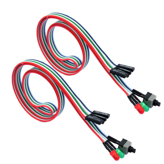 56tiankoou 3-in-1 PC power switch cable set - HDD power, LED indicator, replacement for computer accessories