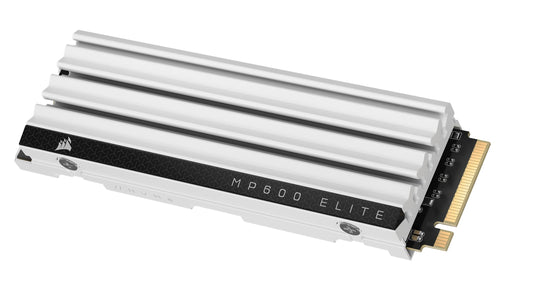 Corsair MP600 Elite 1TB SSD - Optimized for PS5, includes heatsink, M.2 2280, up to 7,000MB/s read speed, 3D TLC NAND, white.
