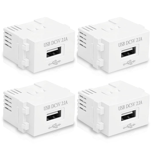 USB barošanas modulis 220V uz 5V 2.1A, 4 gab., AC-DC USB barošanas adapteris