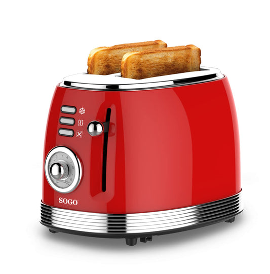 Sogo Retro Vintage nerūsējošā tērauda un emaljas (sarkans, tosteris 850 W)