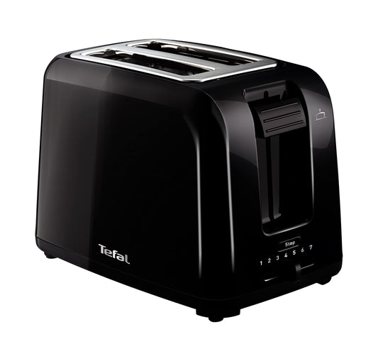 Tefal TT1A28 Vita tosteris | 7 brūnināšanas līmeņi | 2 tosta atveres | centrē maizes šķēles | pacelšanas funkcija | funkciju taustiņi | drupatu atvilktne | melns
