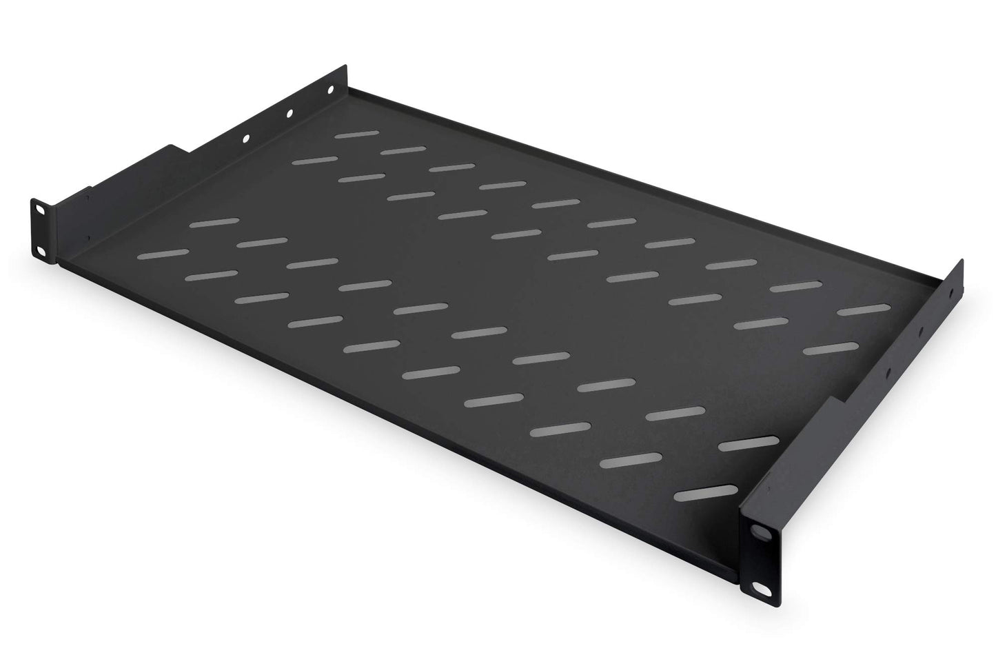 DIGITUS iekārtu plaukts fiksētai montāžai 19-zoll 1HE 250 mm dziļš melns