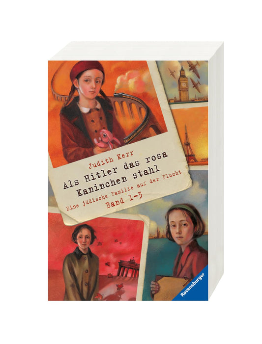 Bērnu un jauniešu grāmata Als Hitler das rosa Kaninchen stahl Band 1-3 – Rosa Kaninchen triloģija, par Otro pasaules karu