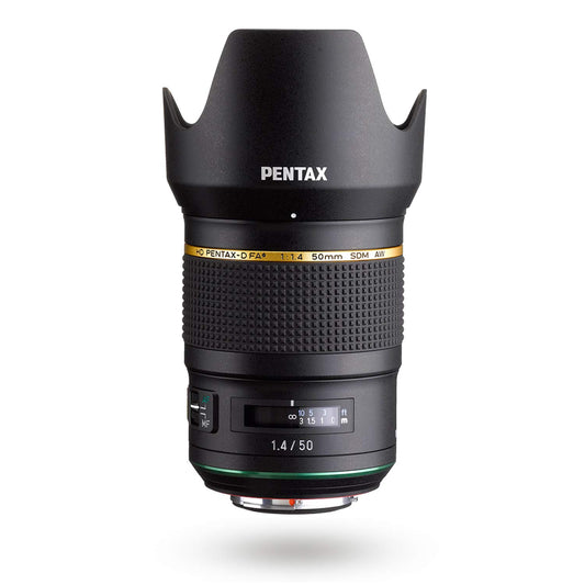 HD PENTAX-D FA50mmF1.4 SDM AW - jaunā zvaigžņu sērija ar izcilu optisko sniegumu. Standarta fokusa attālums ar jaunākajām lēcu tehnoloģijām, lai iegūtu attēlus ar perfektu attēla kvalitāti