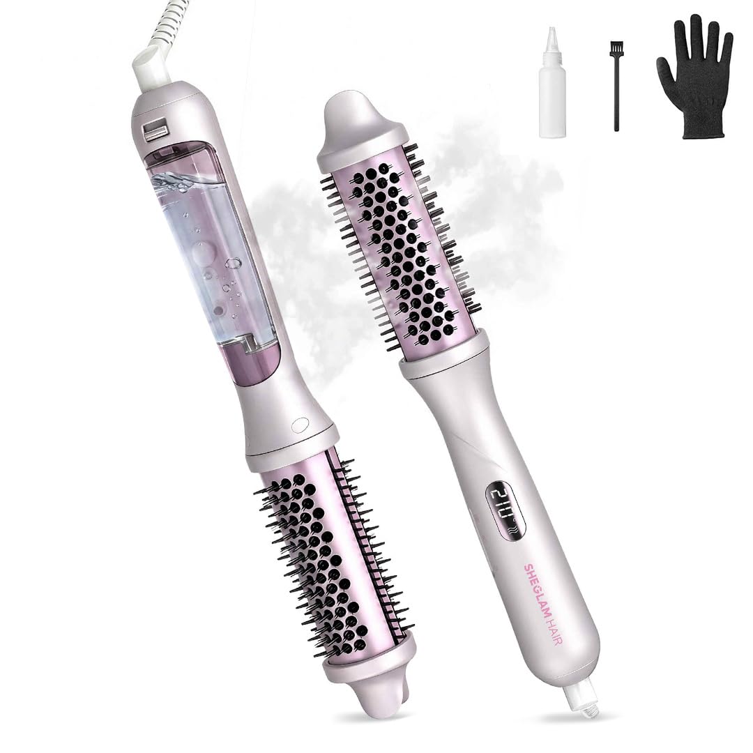 Tvaika termiskā matu suka SHEGLAM 4-in-1, apaļā suka 38 mm