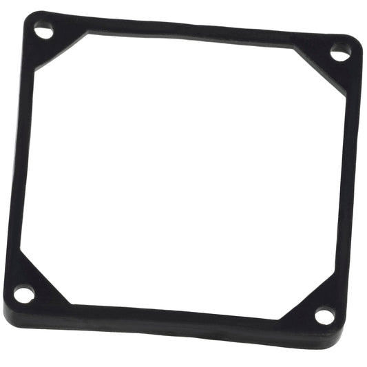 AERZETIX C15159 - 80x80mm silicone/rubber vibration dampening fan gasket, black color.