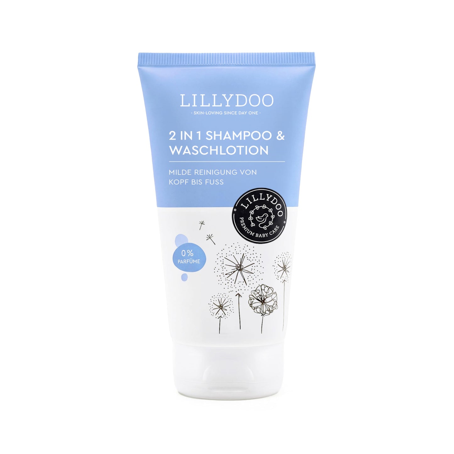 Bērnu šampūns un mazgāšanas losjons 2in1 LILLYDOO, bez smaržvielām un krāsvielām, 150 ml