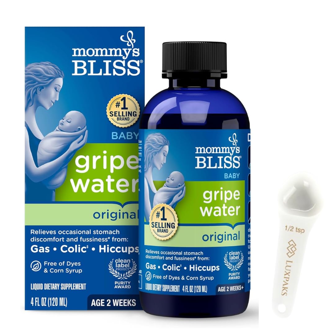 Zīdaiņu kopšanas komplekts – Mommy's Blis Gripe Water zīdaiņiem, 118 ml, ar LUXPAKS mērkaroti