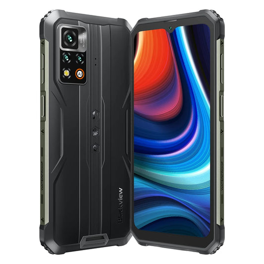 Blackview BV9200 - Rugged smartphone with Doke OS 3.1, 256 GB ROM, 8 GB RAM, 50 MP camera, 5000 mAh battery, USB-C charger, black.